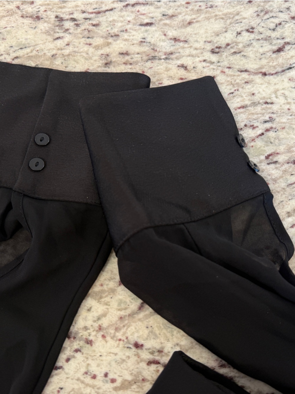 NWT Mango Black Wide Leg Jumpsuit Sheer Top Work Chic - Size Medium - Picture 12 of 13